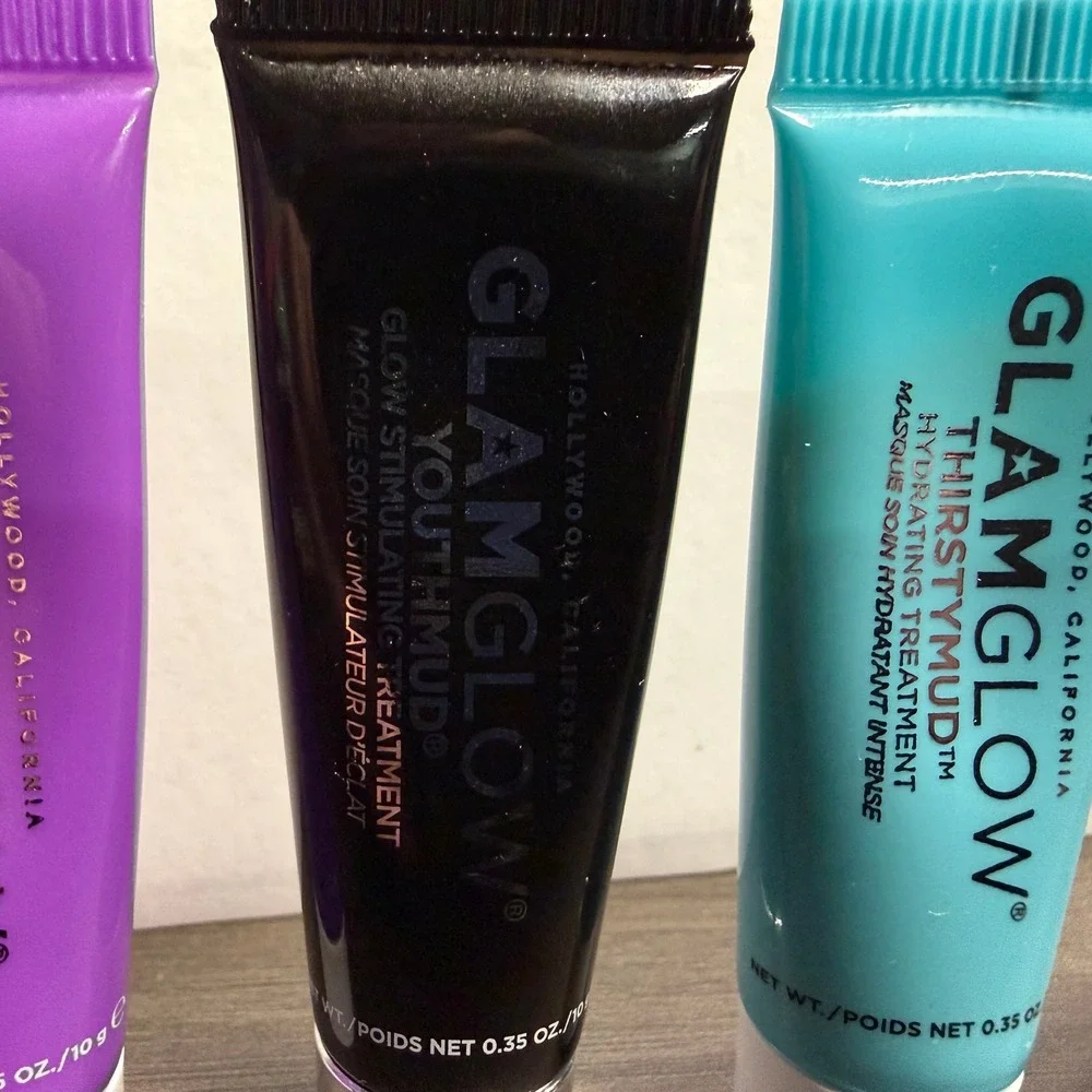 Glamglow Face Mask Set Supermud Youthmud Thirstymud Gravitymud Travel Size 4pc